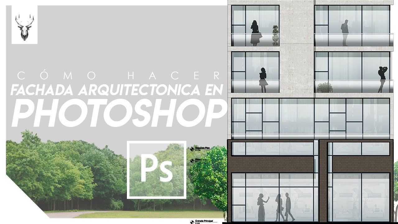 Como hacer fachada con Photoshop | Photoshop para Arquitectos | Imagina 3D