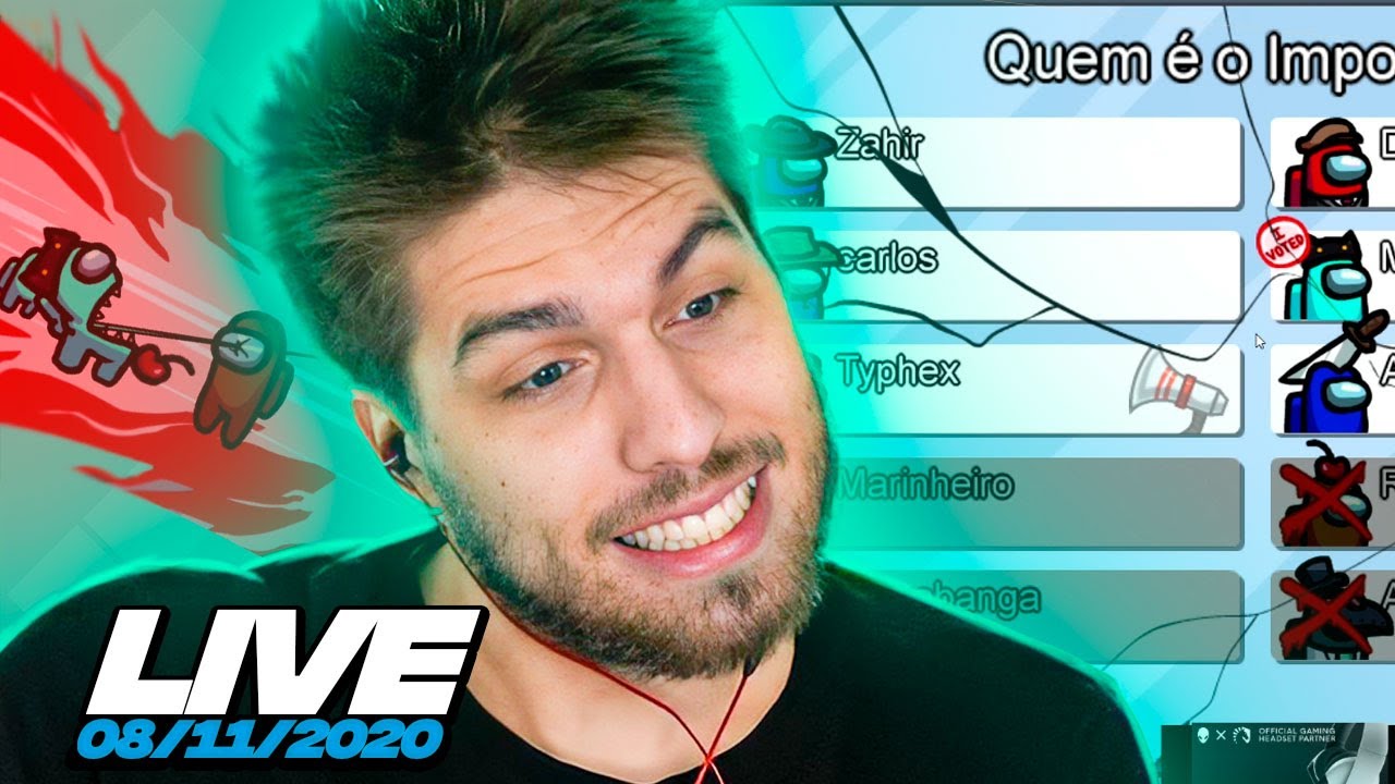 Rakin jogando Among Us com streamers! - Live 08/11/2020