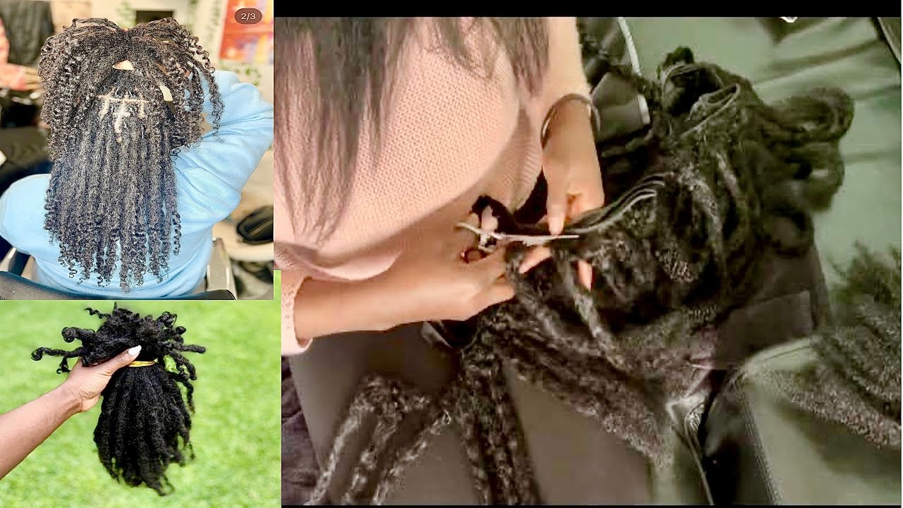 DIY Human hair CURLY END permanent locs/ curly end locs
