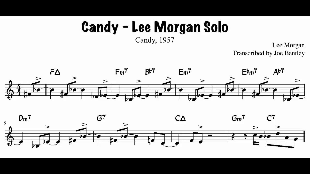 Lee Morgan - Candy transcription