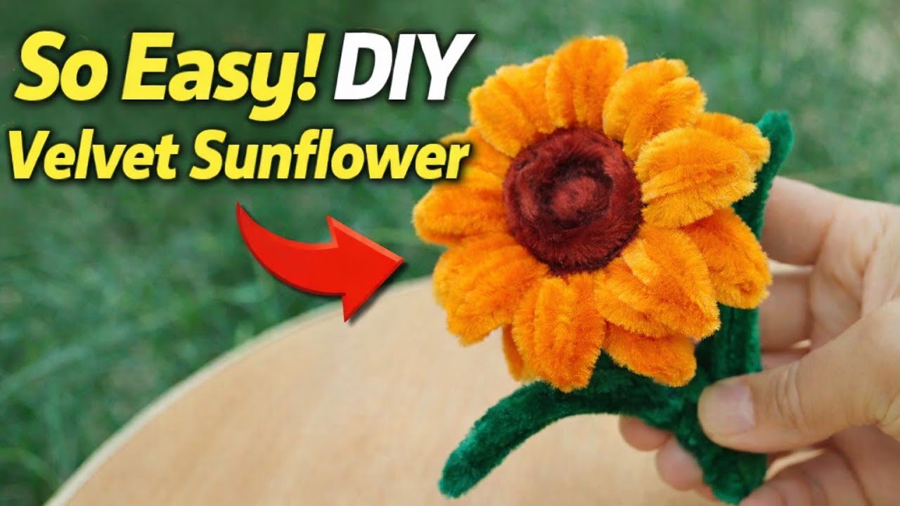 DIY Sunflower 🌻 | How To Make Sunflower With Pipe Cleaners | Easy Step-by-Step Tutorial