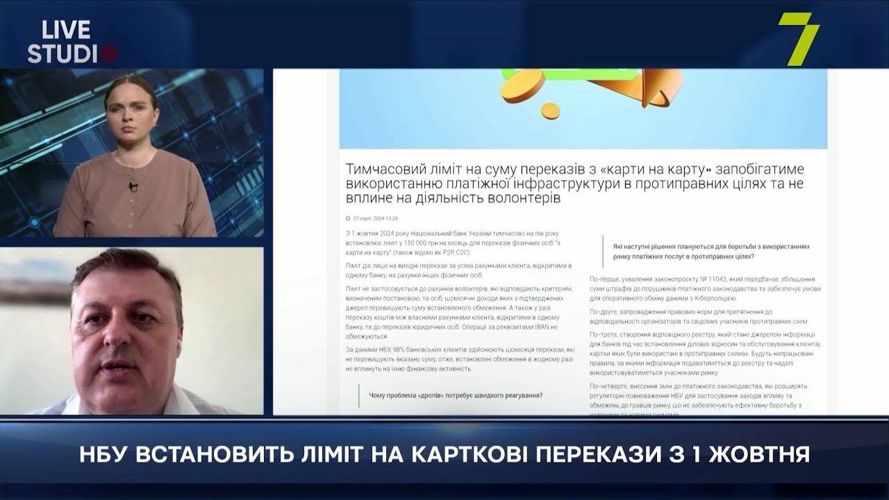 НБУ ВСТАНОВИТЬ ЛІМІТ НА КАРТКОВІ ПЕРЕКАЗИ З 1 ЖОВТНЯ