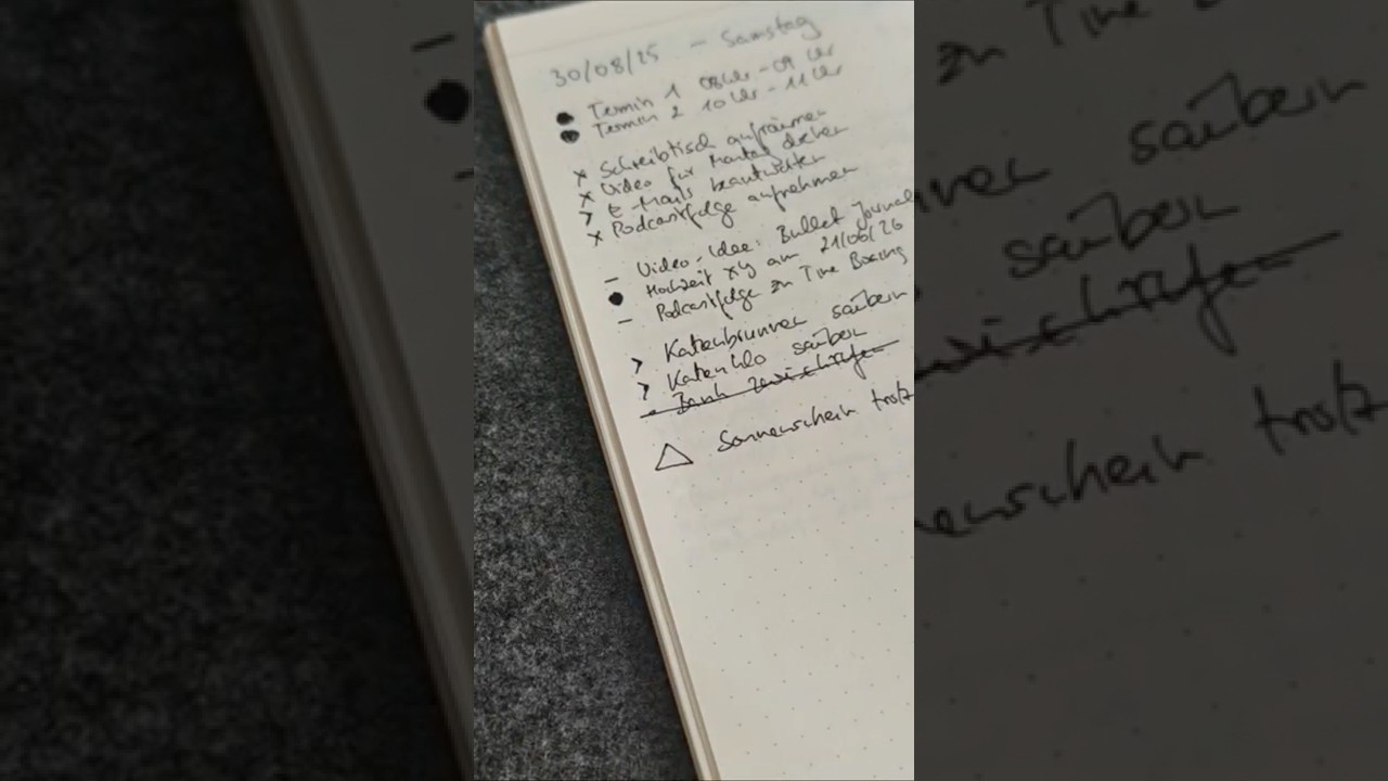 Einfache Tagesplanung im Bullet Journal #produktivit&auml;t #bulletjournal