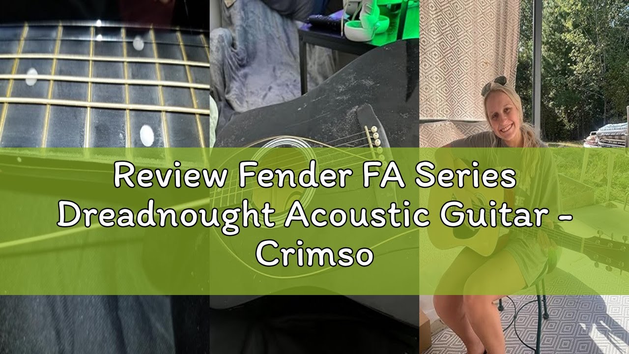 Review Fender FA Series Dreadnought Acoustic Guitar - Crimson Red Bundle with Gig Bag, Strings, Pick