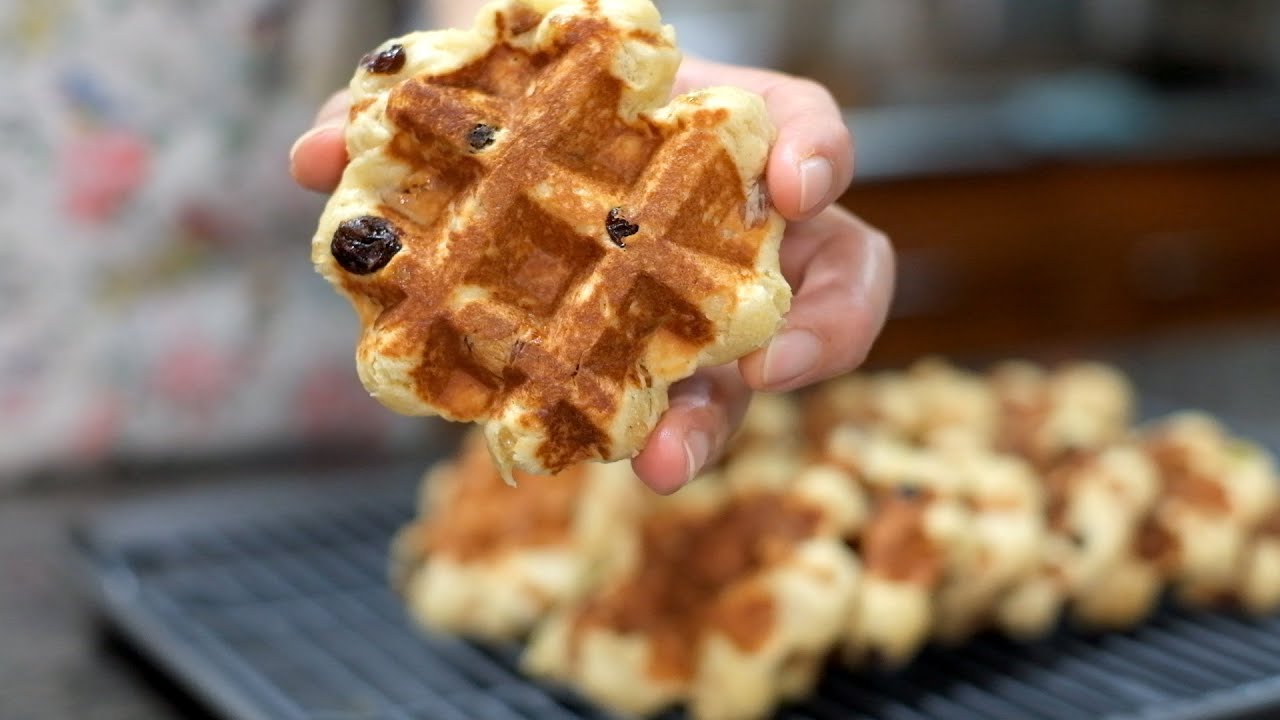 เบลเยี่ยมวาฟเฟิล แป้งนวดมือ(ENGSUB)(RECIPE)belgium waffle kneaded by hand