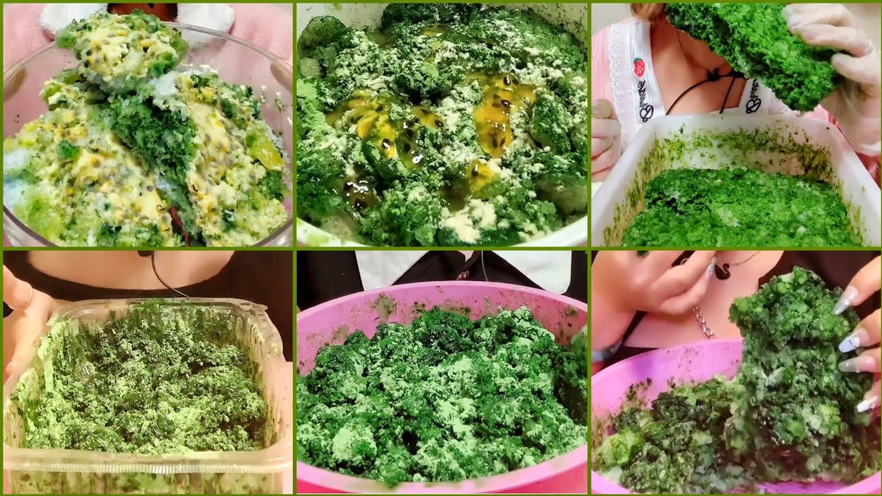 RU OLD VIDEOS || STICKY MATCHA ICE EATING ASMR ONLY BITES ICE SHOP 