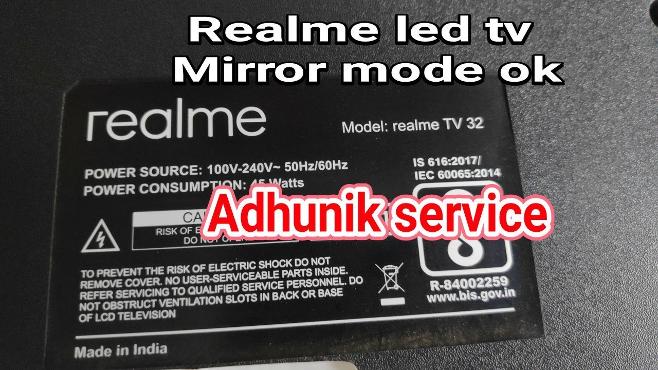 Realme led tv how to mirror mode settings ( picture ulta )