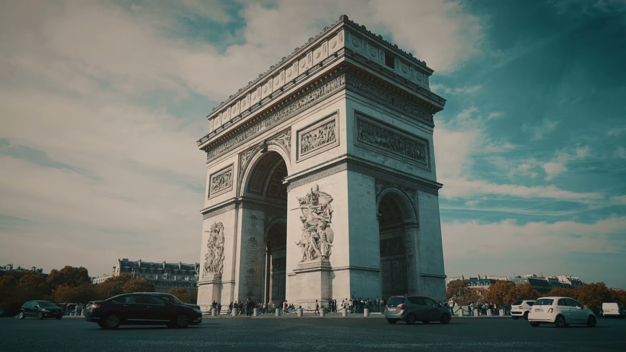 【4K 背景が動く洋楽playlist】Paris - morning and evening - 朝と夕方のパリを旅する音楽