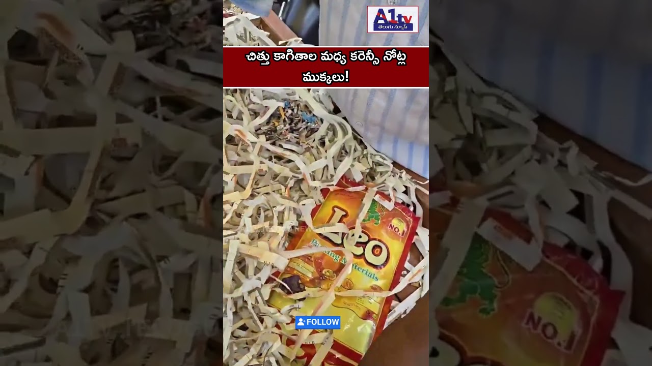 దానిమ్మ పెట్టెలో చిత్తు కాగితాల మధ్య కరెన్సీ నోట్ల ముక్కలు! ||A1TV TELUGU NEWS||