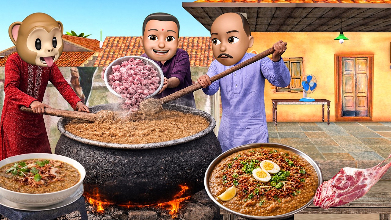 మటన్ హలీమ్ 😋 | World's Famous Hyderabadi Mutton Haleem Chicken 65 | Horror Comedy Stories