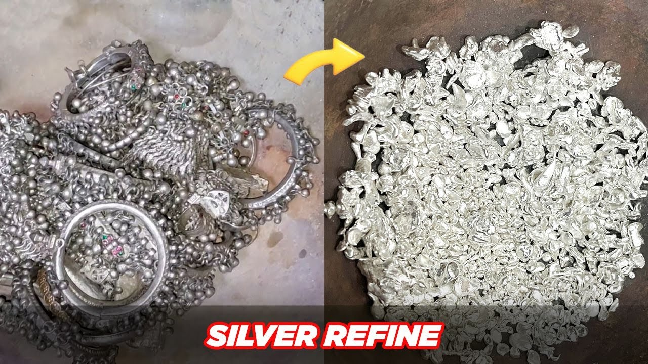 Refine Silver  Step By Step Process | Refining Silver from Old Ornaments |Saeed Gold Smith