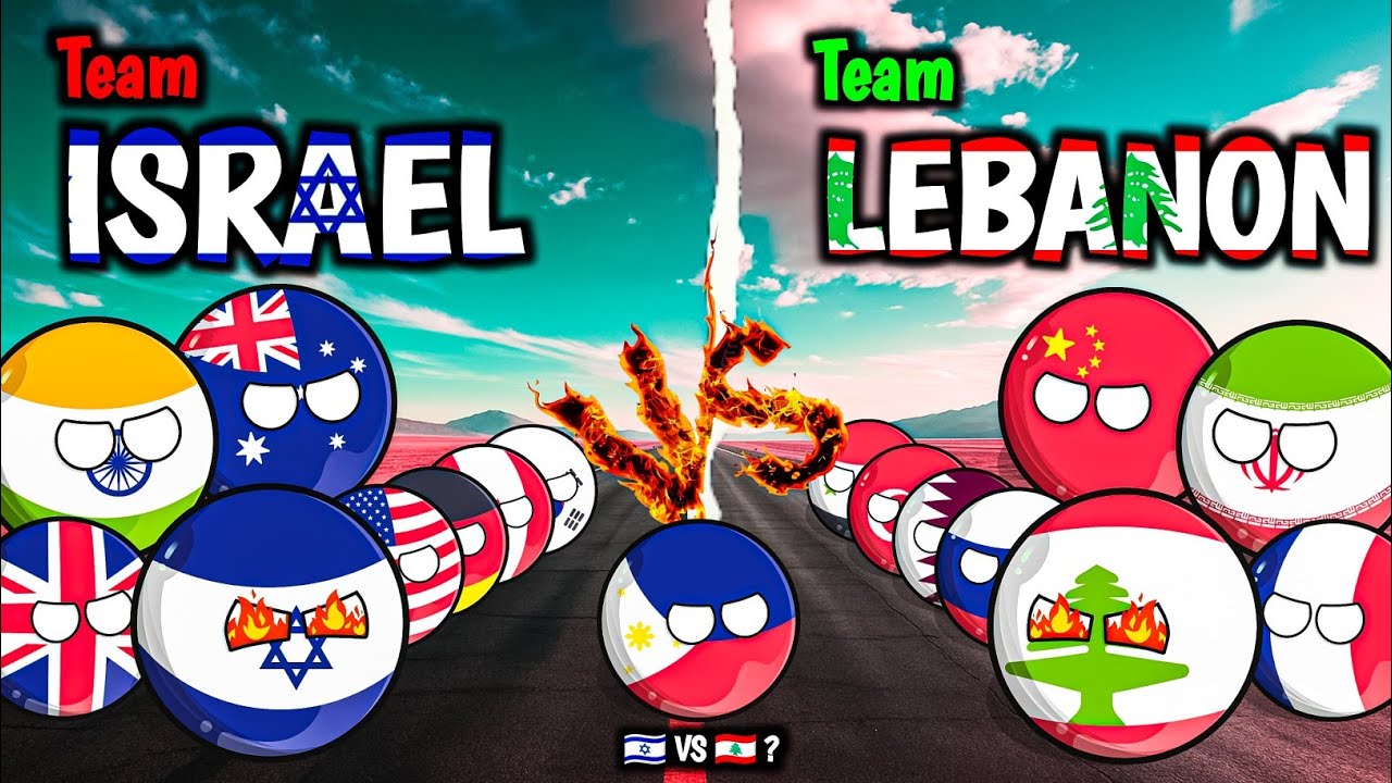 Countries that support Israel 🇮🇱 and countries that support Lebanon 🇱🇧 | #countryballs #geography