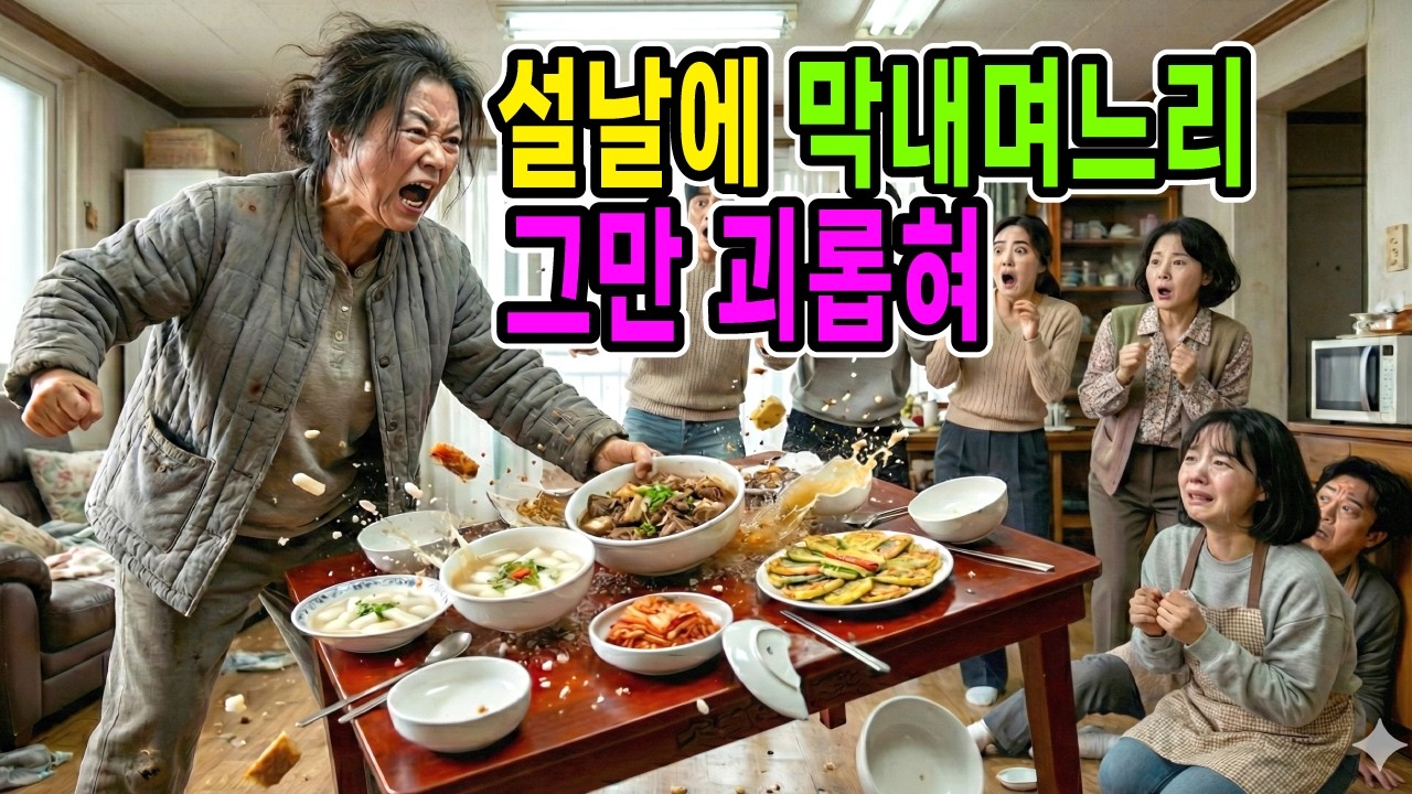 설날에 돈없는 막내며느리만 하녀처럼 부려먹는 시댁식구들 결국 시어머니가 다 엎어버리는데