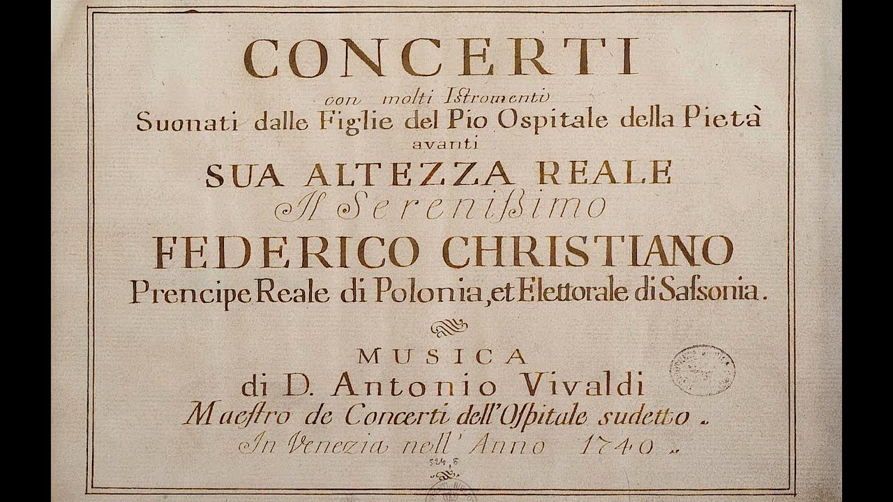 VIVALDI | Il coro delle muse | Sinfonia RV 149 in G major | Original manuscript