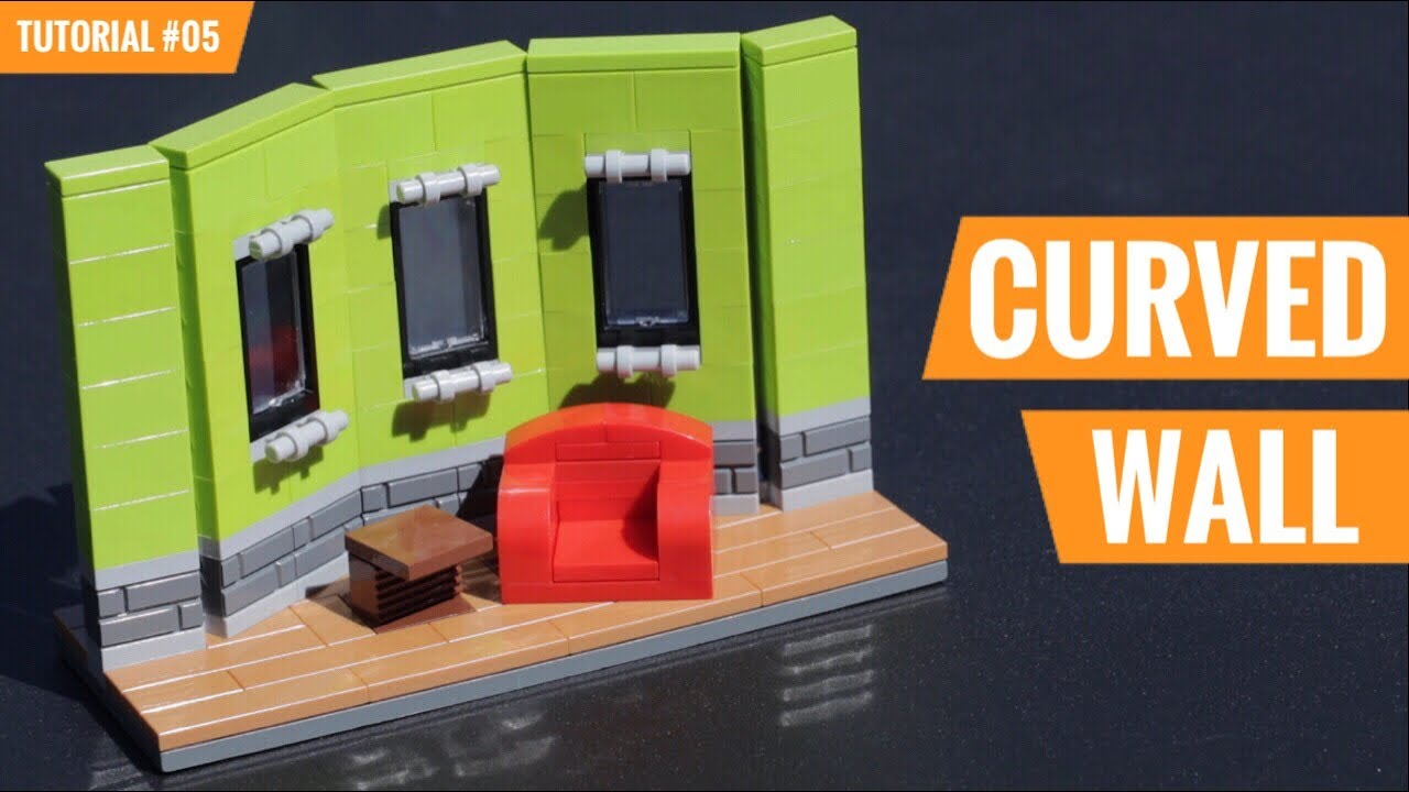 How to Build a CURVED WALL in LEGO!