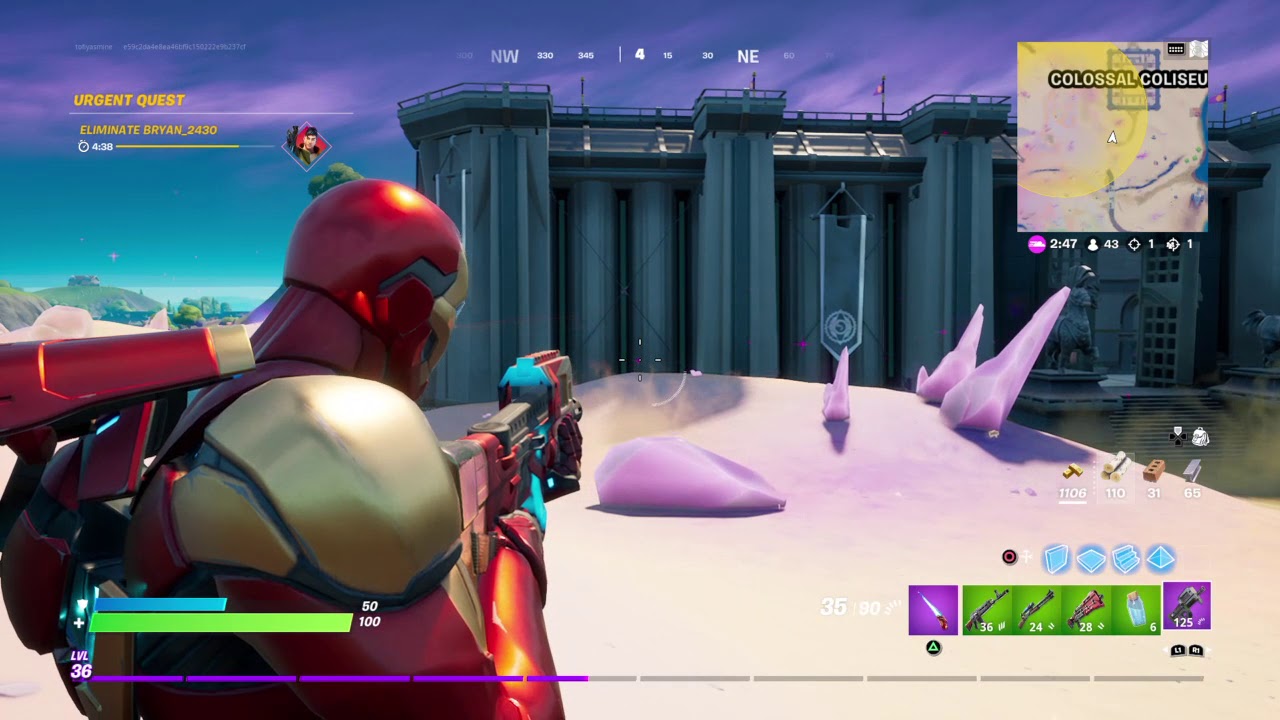 Iron Man With The Mythic Amban Sniper Rifle 45 subscriber special | Fortnite #56.