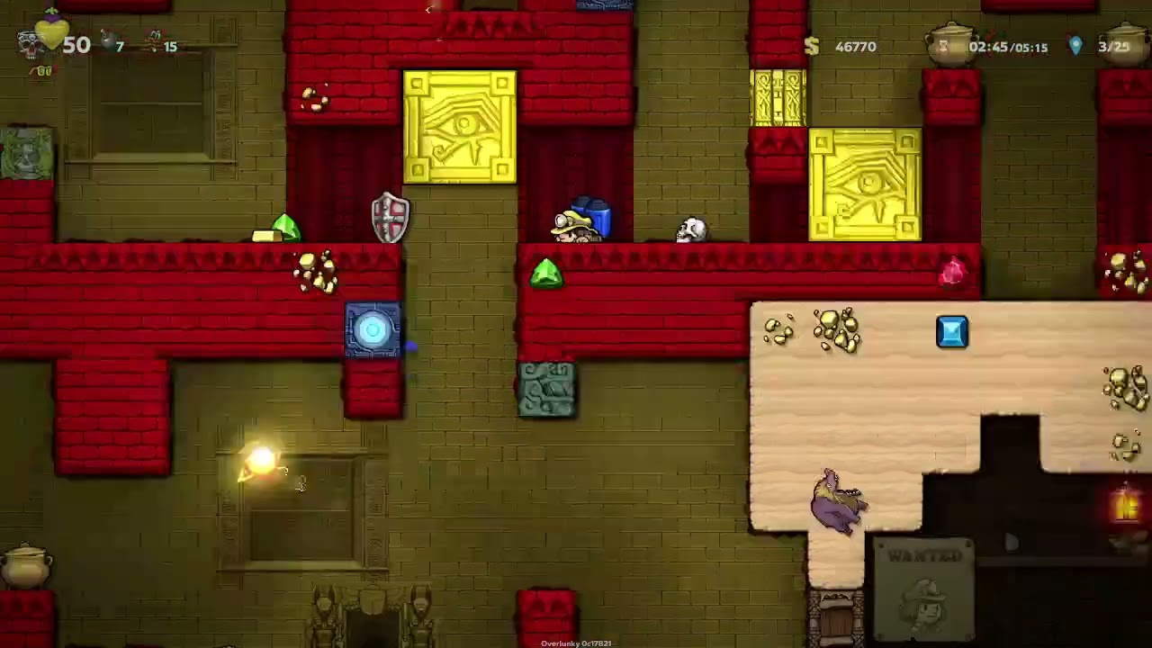 Spelunky 2 Randomizer part 3. Webguns are overpowered!!!