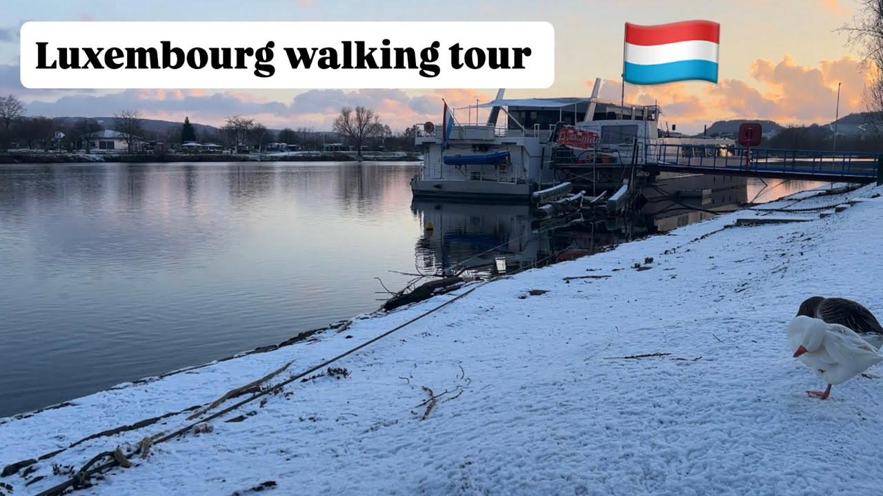 ASMR Luxembourg winter walks in Remich | inside the richest country in the world | No talking 