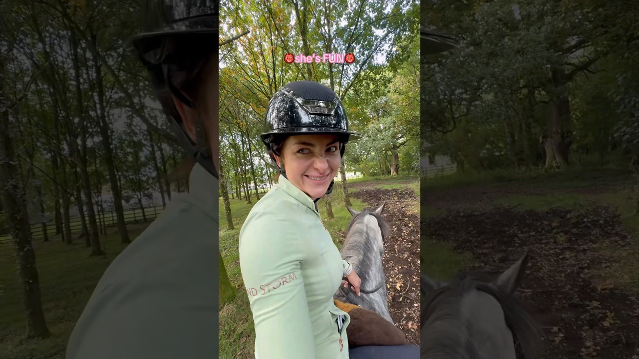 Первый раз катаюсь на Мисти!! @mollyandthegreys 🤩 #лошадь #конныйспорт #конноепутешествие #девушк...