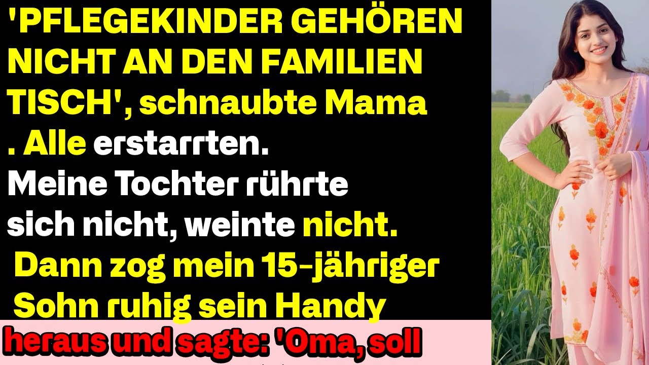 Beim Sonntagsessen schob meine Mutter den Stuhl meiner Tochter weg – „Pflegekinder…“ dann eskalie