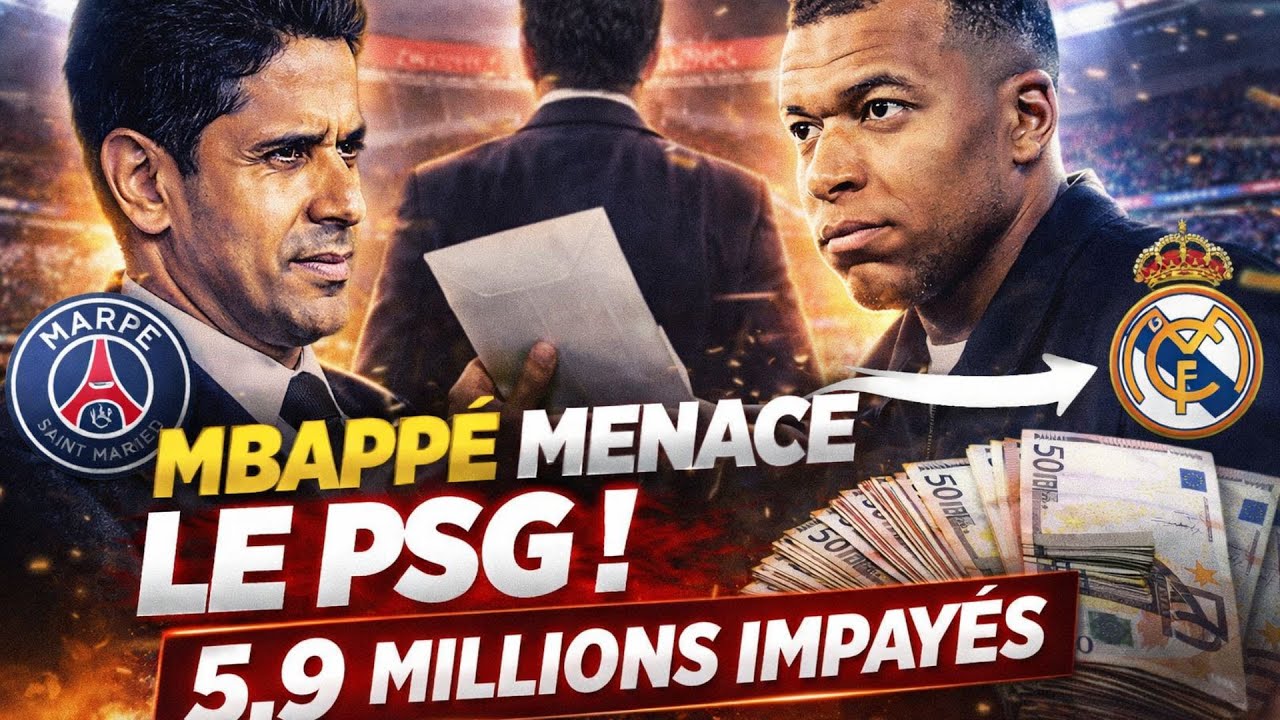 SCANDALE ! Mbappé envoie un HUISSIER au PSG pour 5,9 MILLIONS € : Le Clash Continue ! 😱
