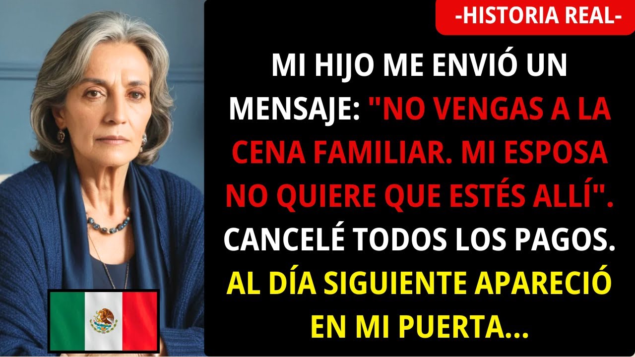 HISTORIA REAL DE ESTA ABUELA 👵💔Mi hijo me envió un mensaje No vengas a cenar. Mi esposa no quiere...