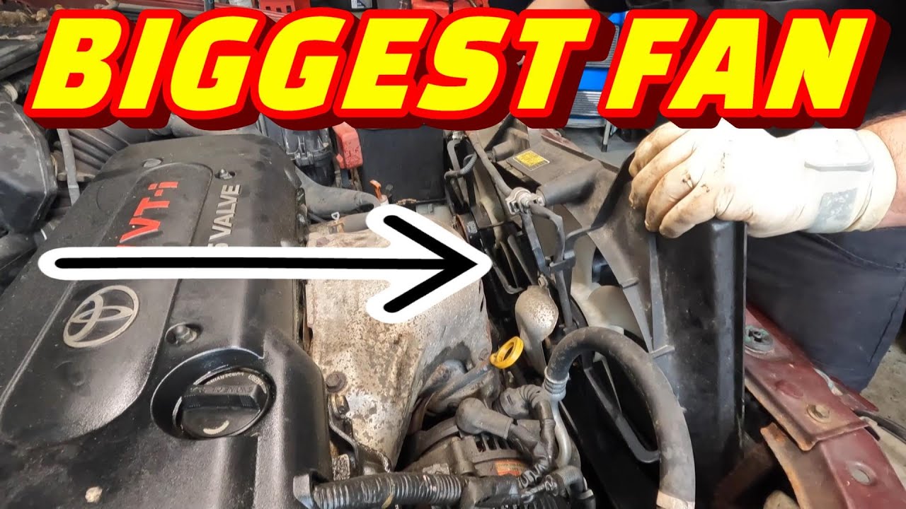 HOW TO REMOVE A FAN ASSEMBLY WITHOUT REMOVING YOUR RADIATOR ON A TOYOTA CAMRY 2.4L ENGINE!