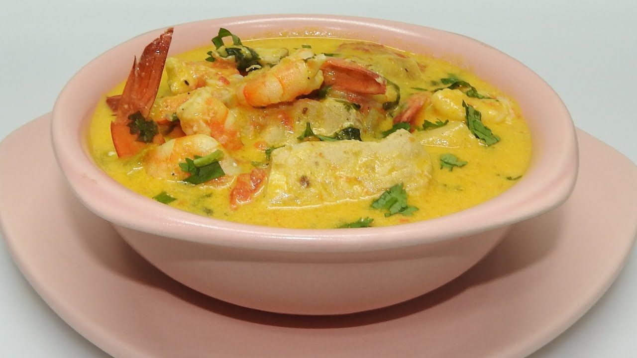 Peixe com camarão no leite de coco super fácil | Cozinhando com a G
