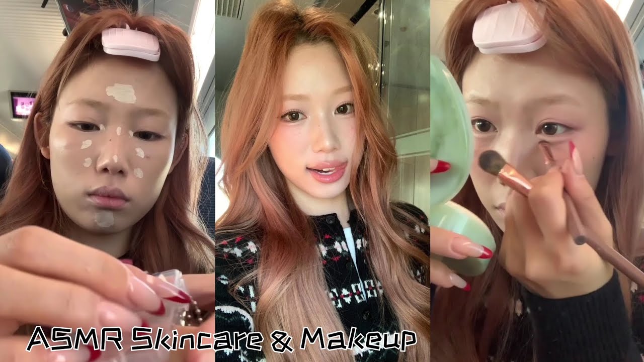 ASMR Makeup & Skincare tutorial 🎀 Satisfying Videos ♡ Aesthetic ✨️