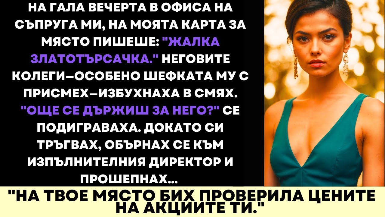 Съпругът Ми и Шефът Му Ми Се Подиграха На Гала — Но Един Шепот До Директора Изтри Усмивките Им