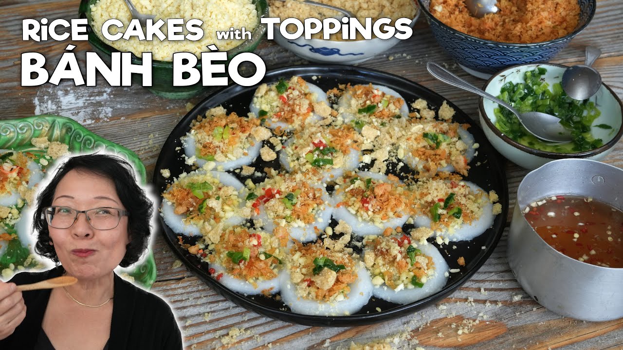 Banh Beo | Vietnamese Rice Cakes with Toppings | Easy and Tasty Dish