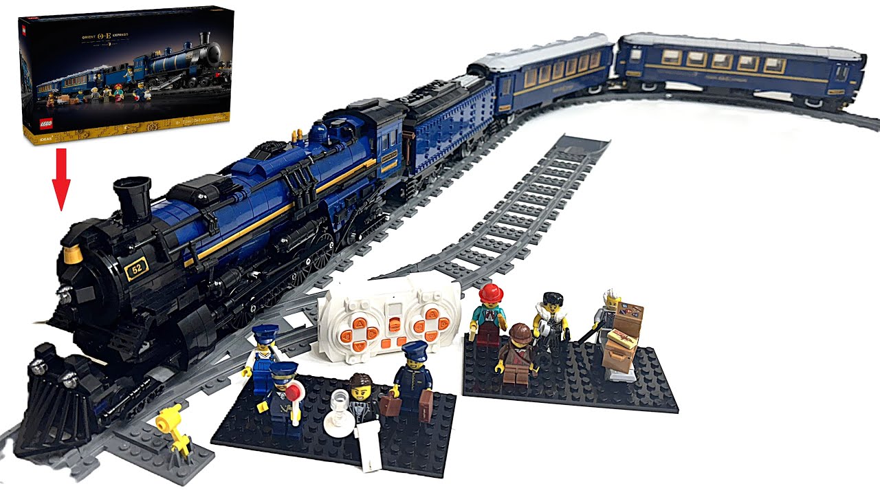 LEGO Ideas 21344 Orient Express Alternate Motorized Pere Marquette Train w/ Lights | Model B (4K)