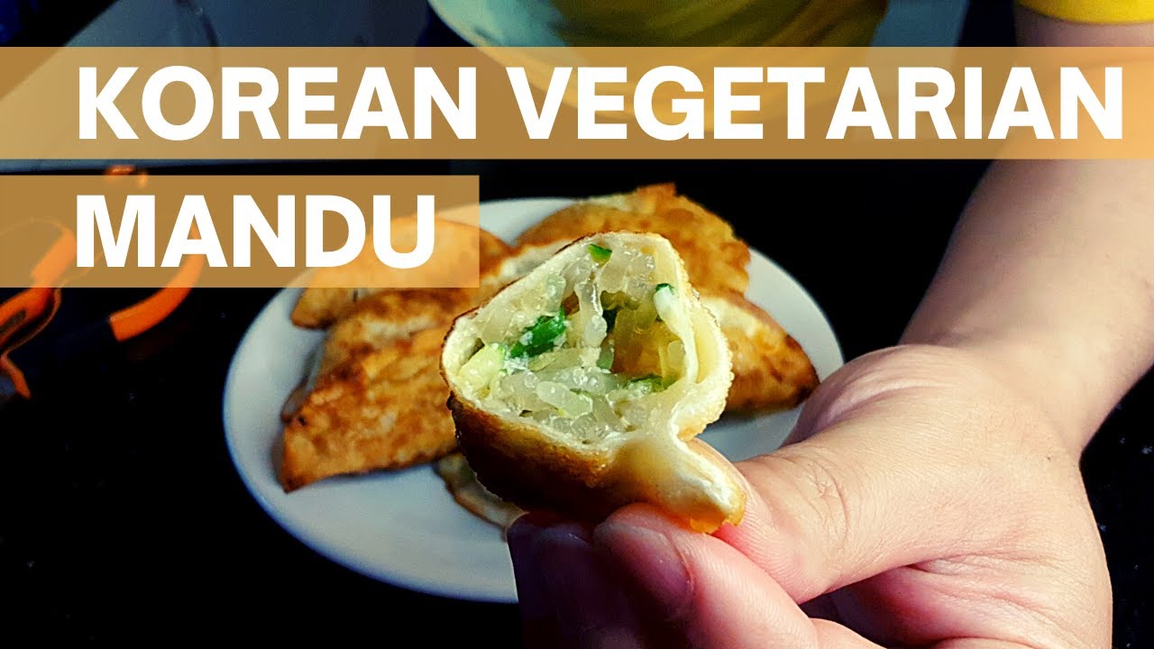 Easy way to make Korean Vegetarian Mandu (Dumplings)
