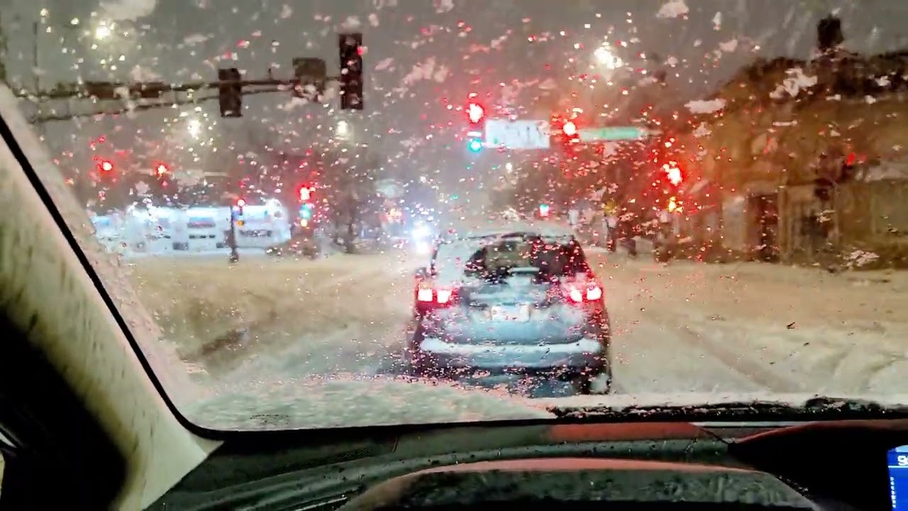 Driving In A Blizzard Warning  Around St. Paul Minnesota - 03/31/2023