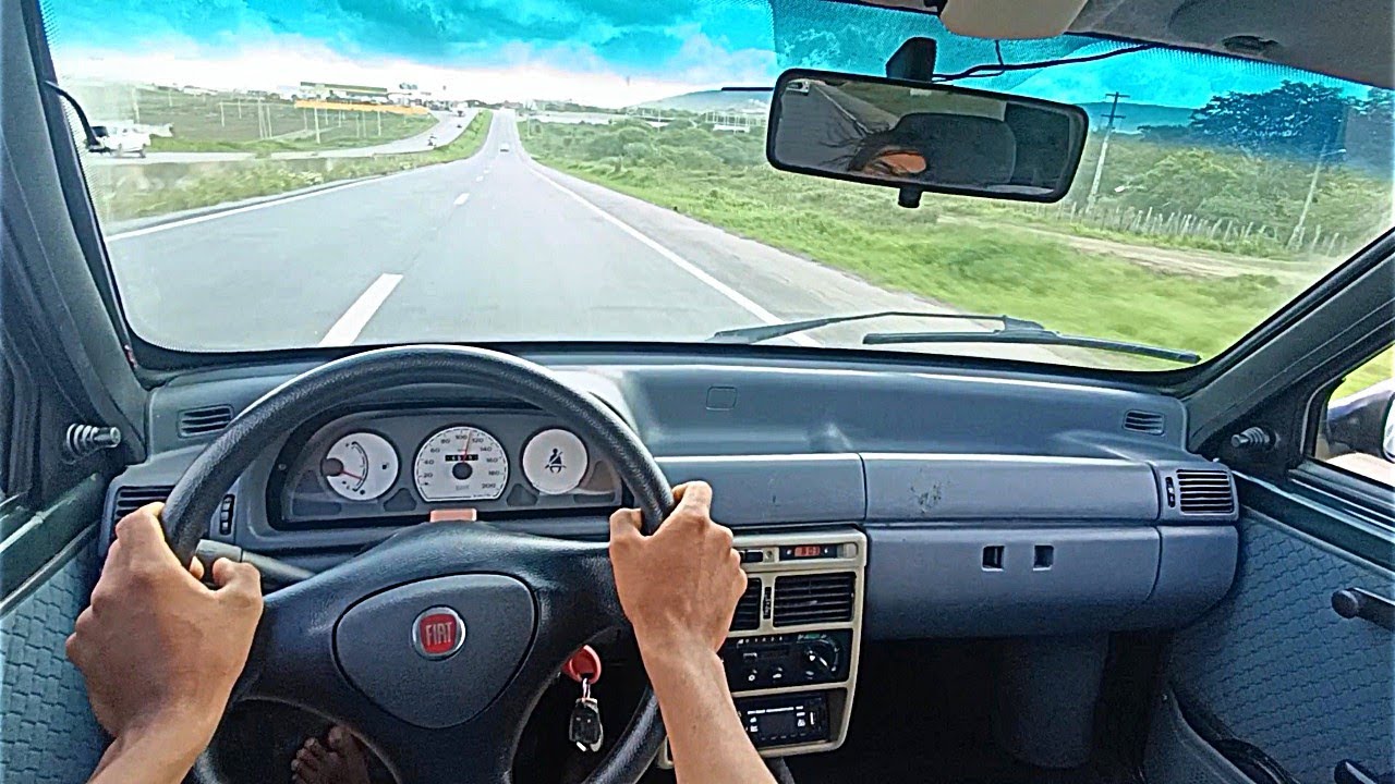 É UM PRAZER DIRIGIR ESSE CARRO NA BR 🚙 VIAGEM DE FIAT UNO 2003