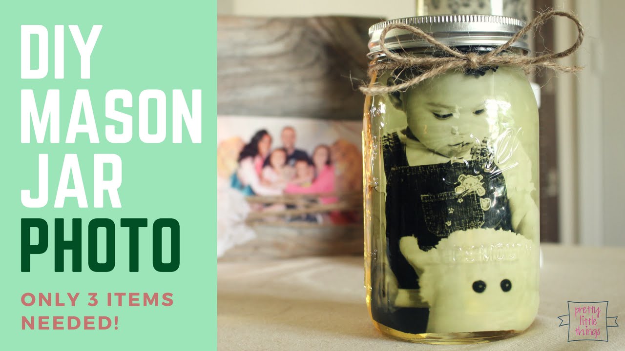 Easy 3 Item Craft Idea: DIY Mason Jar Photo!