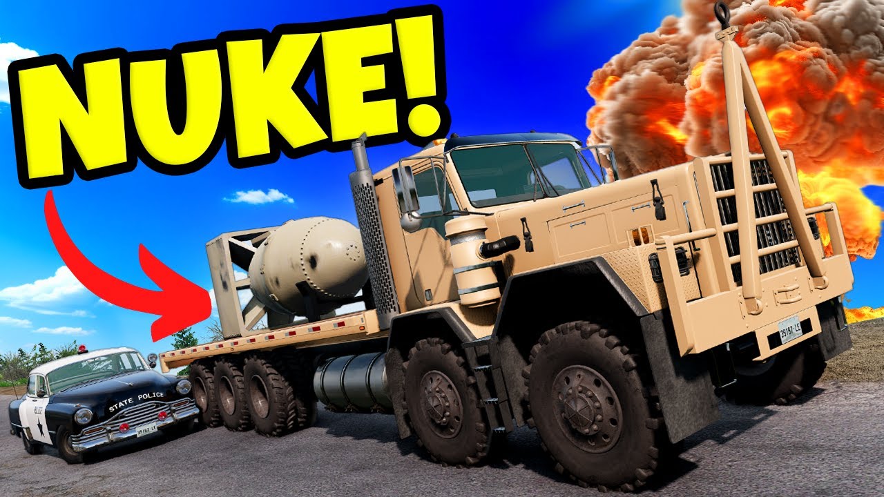 I Tried Escaping Cops With a NUKE Truck in BeamNG Drive… It Went Wrong