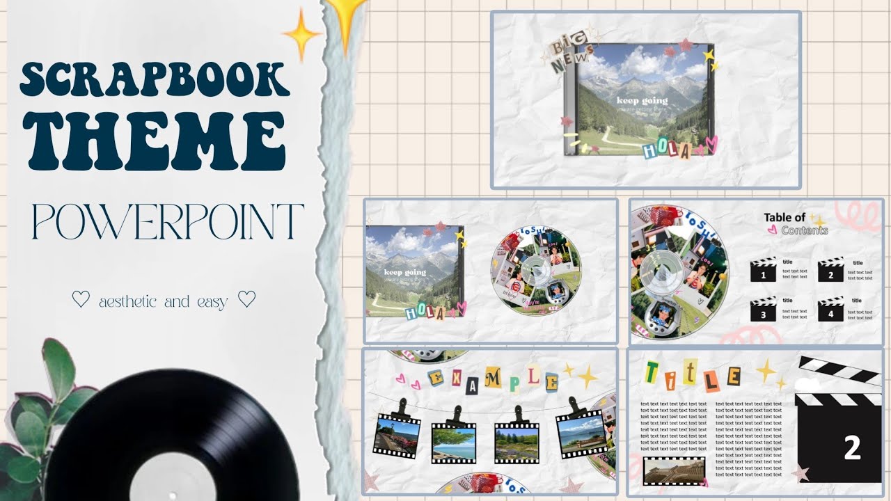 POWERPOINT TUTORIAL || SCRAPBOOK THEME (#2) 💫📓