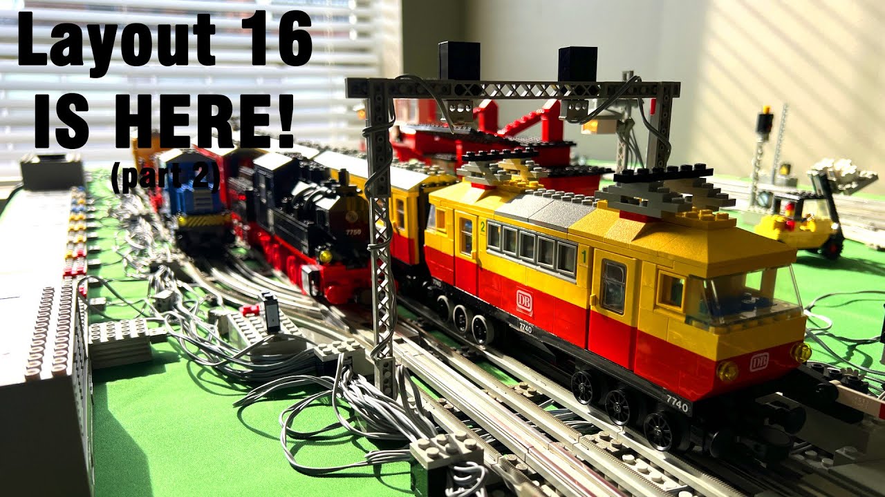 LEGO 12V train layout #16 part 2: 7725, 7737, 7735, 7750