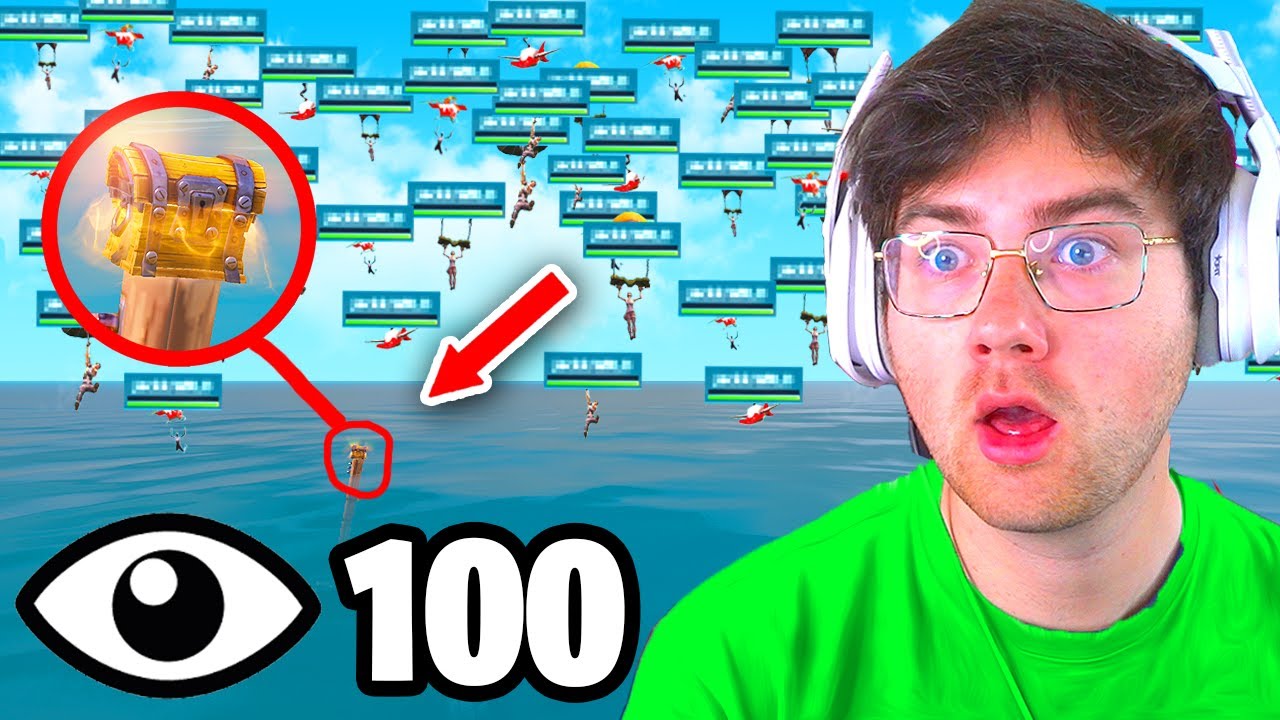 I Got 100 Players To Land On ONE CHEST In Chapter 2 Remix (Impossible Fortnite Tournament)