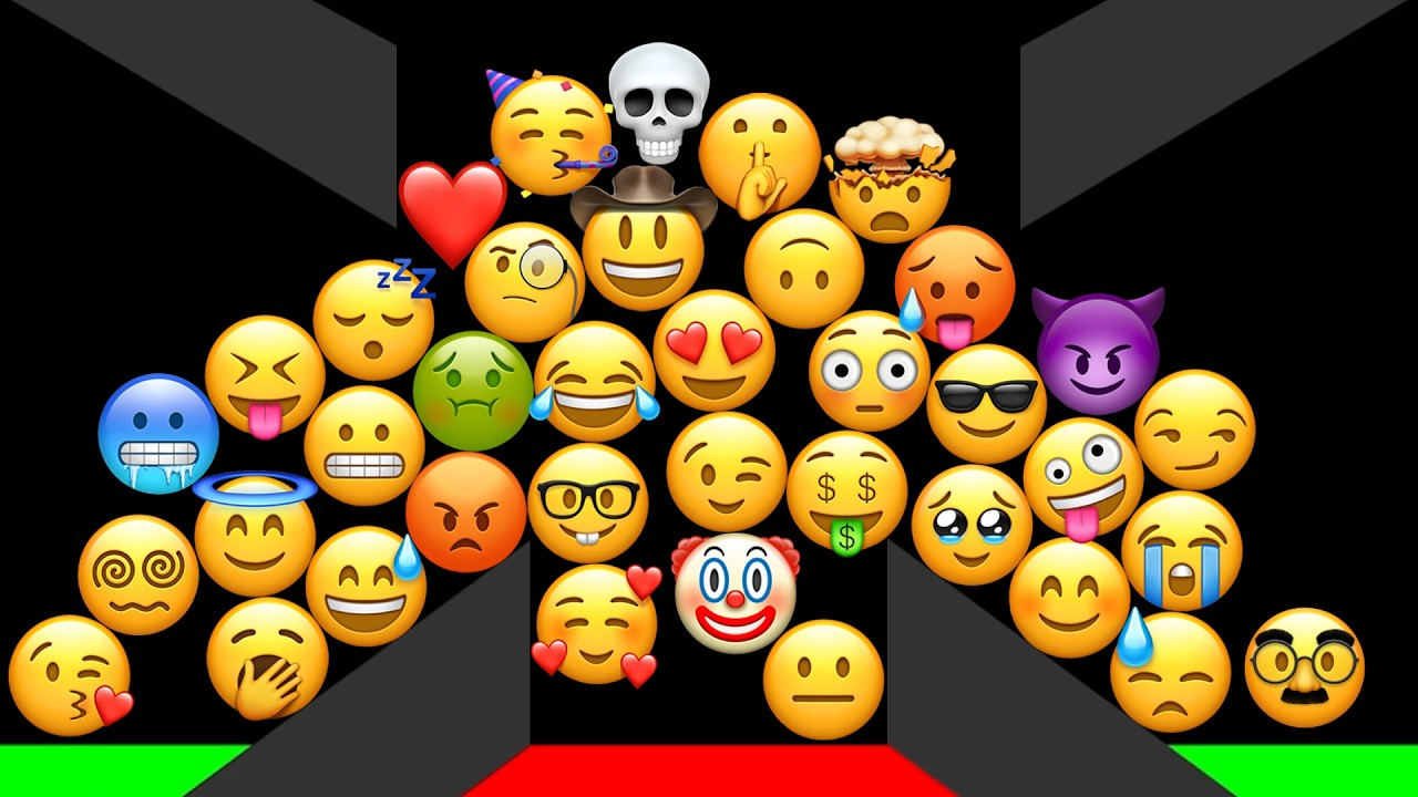 Emoji Marble Race in Algodoo