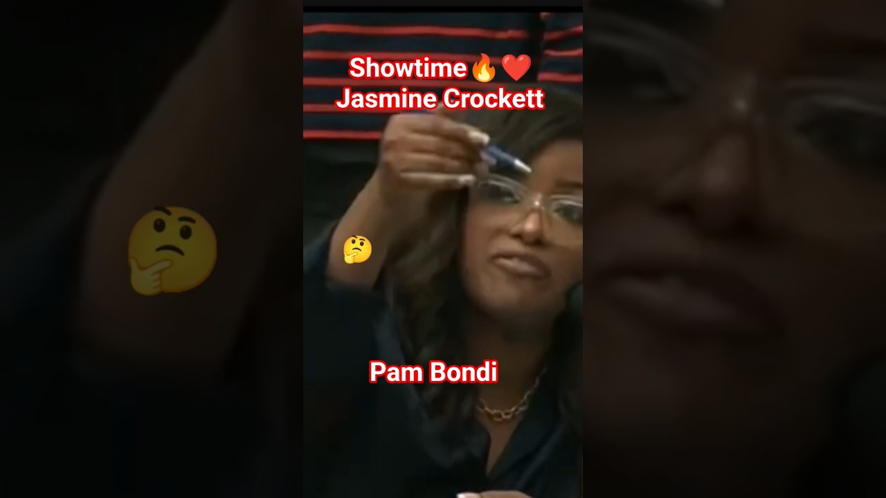 📢 Jasmine Crockett & Pam Bondi Face Off #jasminecrockett #pambondi #politics