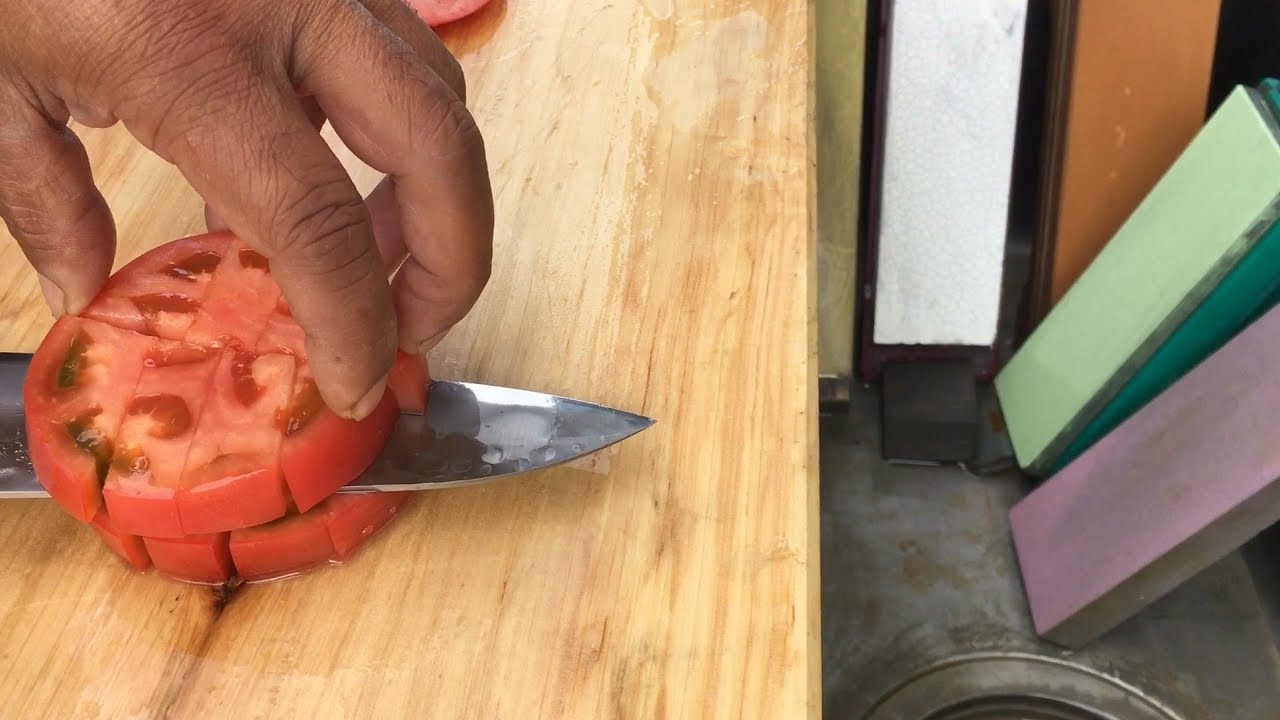 【老舗】合羽橋つば屋の包丁は切れ味がハンパない　I sharpened Japanese kitchen knife and it was amazing sharpness