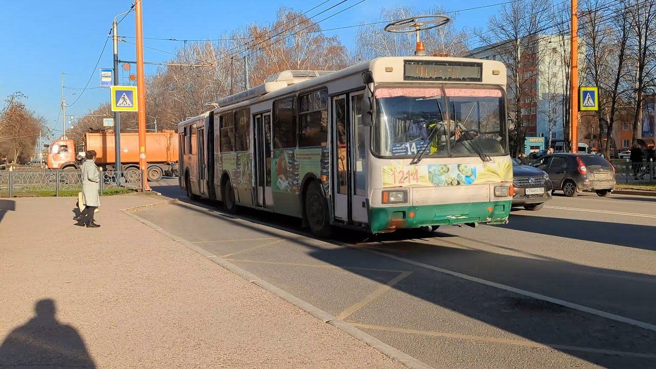 После долгого простоя. 22 апреля поездка на гармошке ЗиУ-6205М 1214, ИЗТМ, г.Стерлитамак, маршрут 14