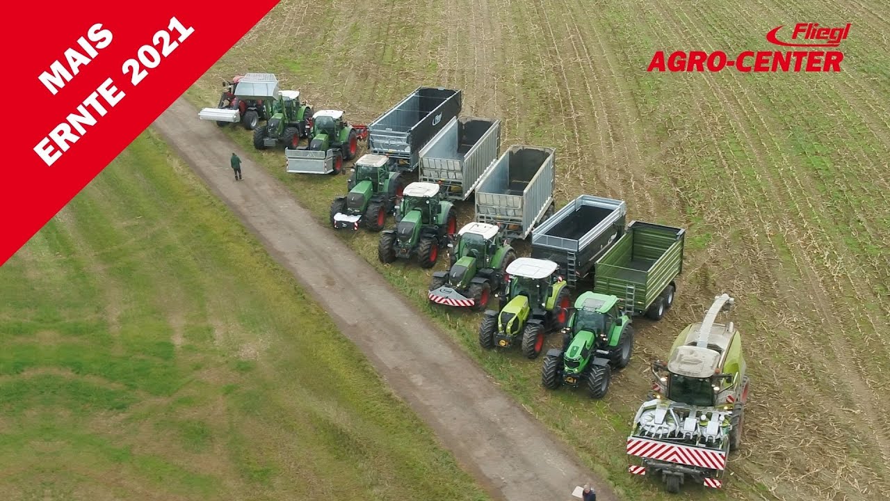 Mais schieben Maisernte Silowalze ASW Silage Fliegl