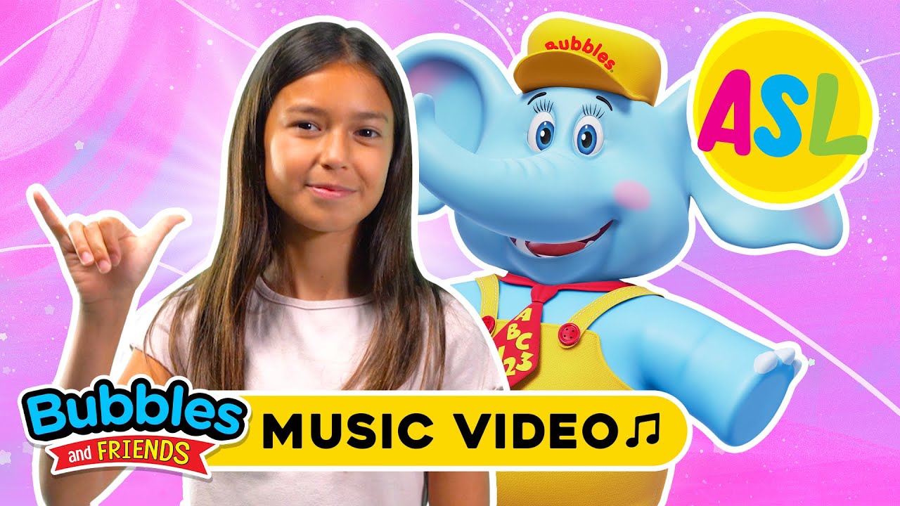 ASL Alphabet Song for Kids! Learn the ABCs in Sign Language with Bubbles and Friends
