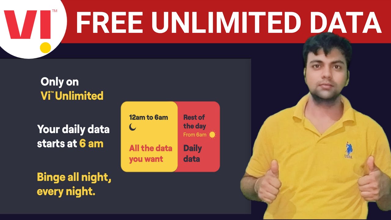 Vi All Night Binge Offer - Unlimited Data | Rollover | 12 to 6 am | Vodafone idea Night Data Offer