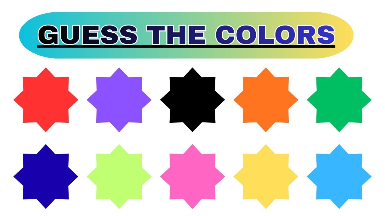 Guess & Learn 20 Colors 🎨 | Kids Colors Quiz