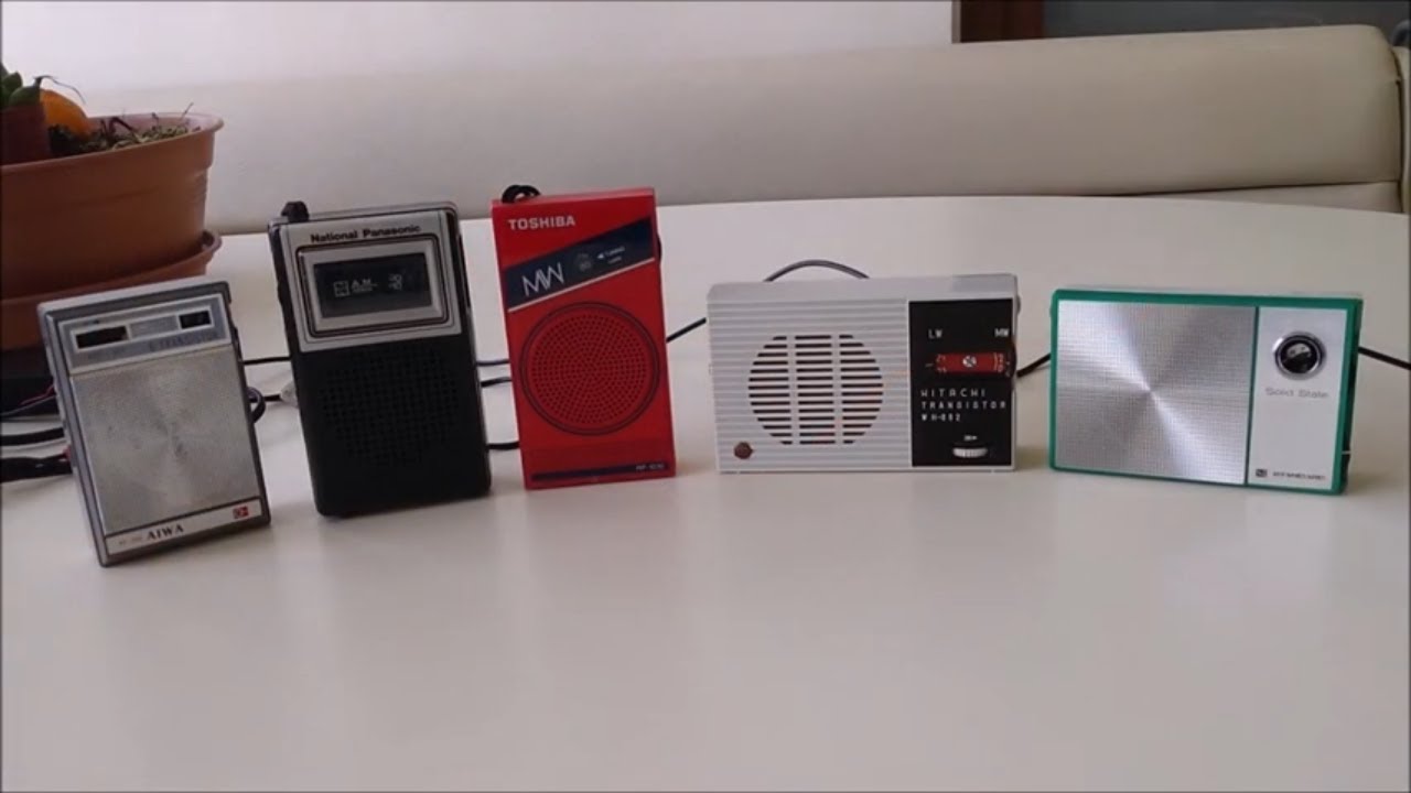 FIVE VINTAGE TINY AM RADIOS TEST (PART 1) | 70's 80's | MEDIUM WAVE (MW-AM) TRANSMITTER