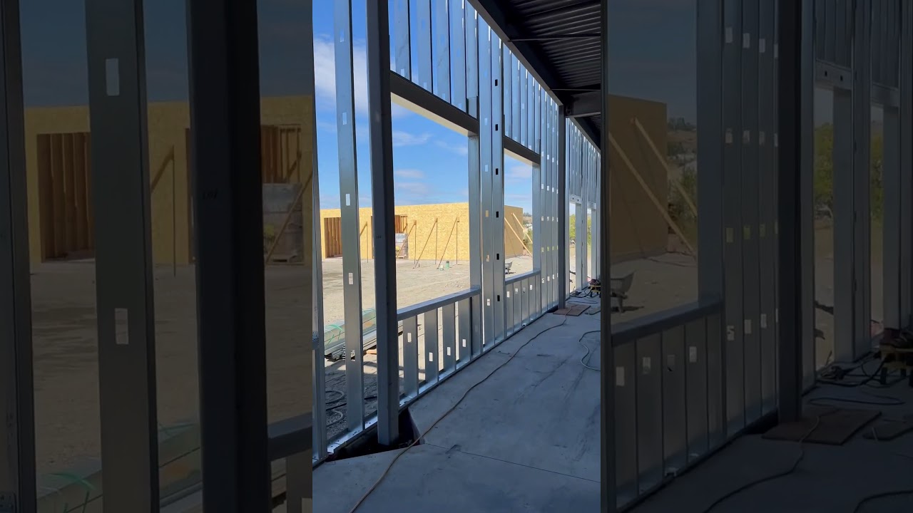 Metal stud exterior framing #framing #stud #metal #metalstud #construction #new #reels#wall #perfect